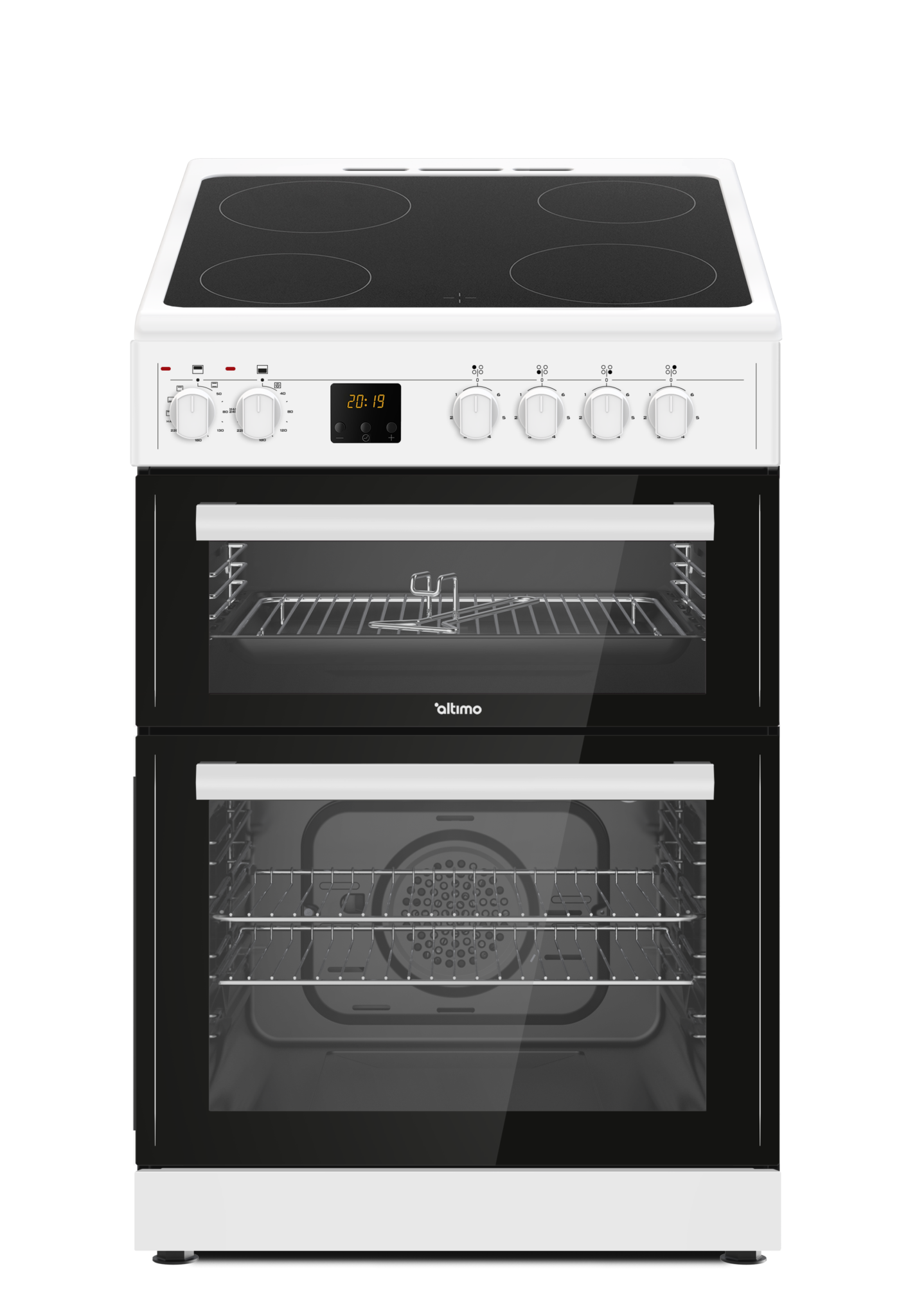 Altimo CEDC601W 60cm Double Oven Cooker with Ceramic Hob Altimo