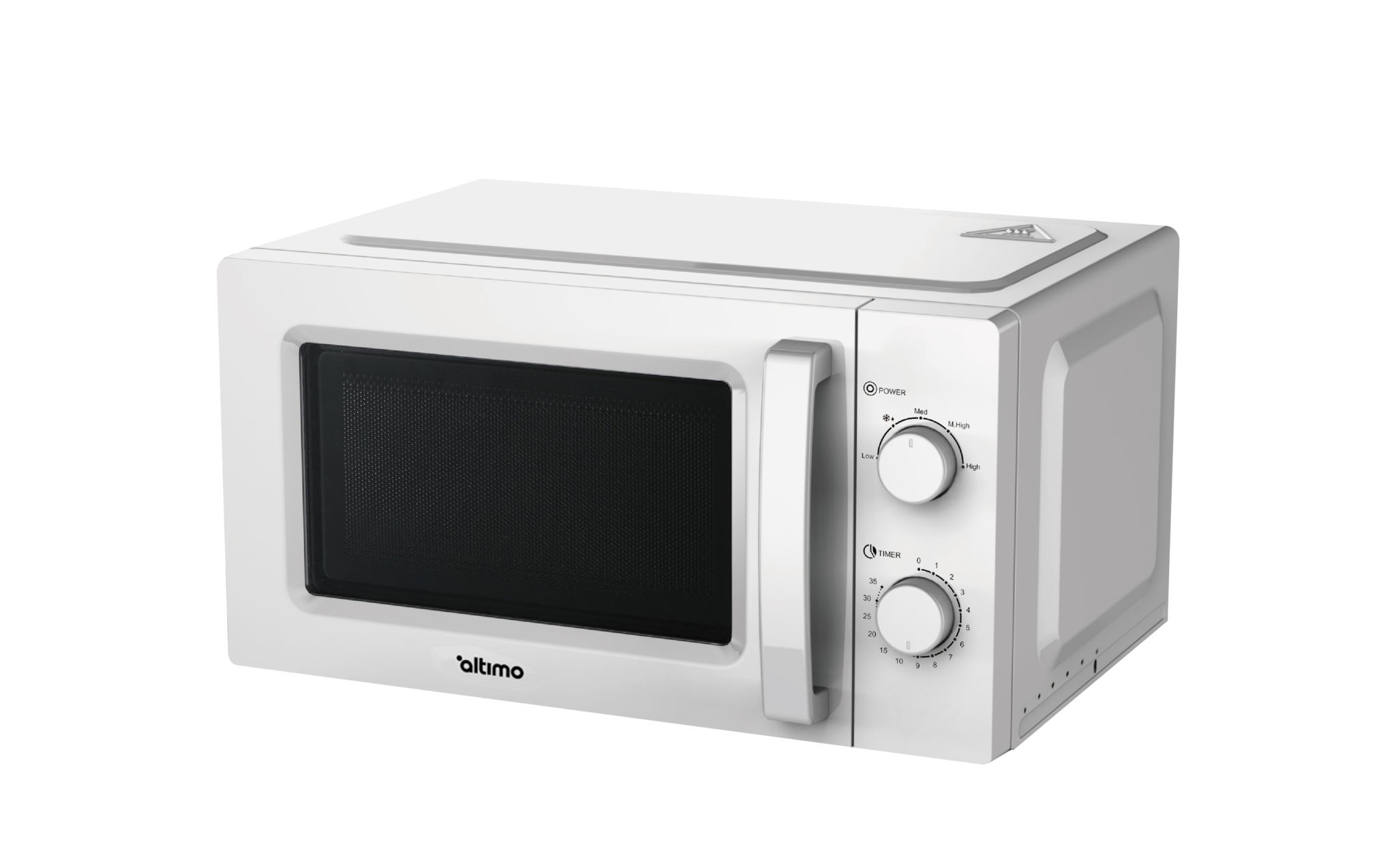 MMW701W Compact Manual Control Microwave with Turntable in White Altimo