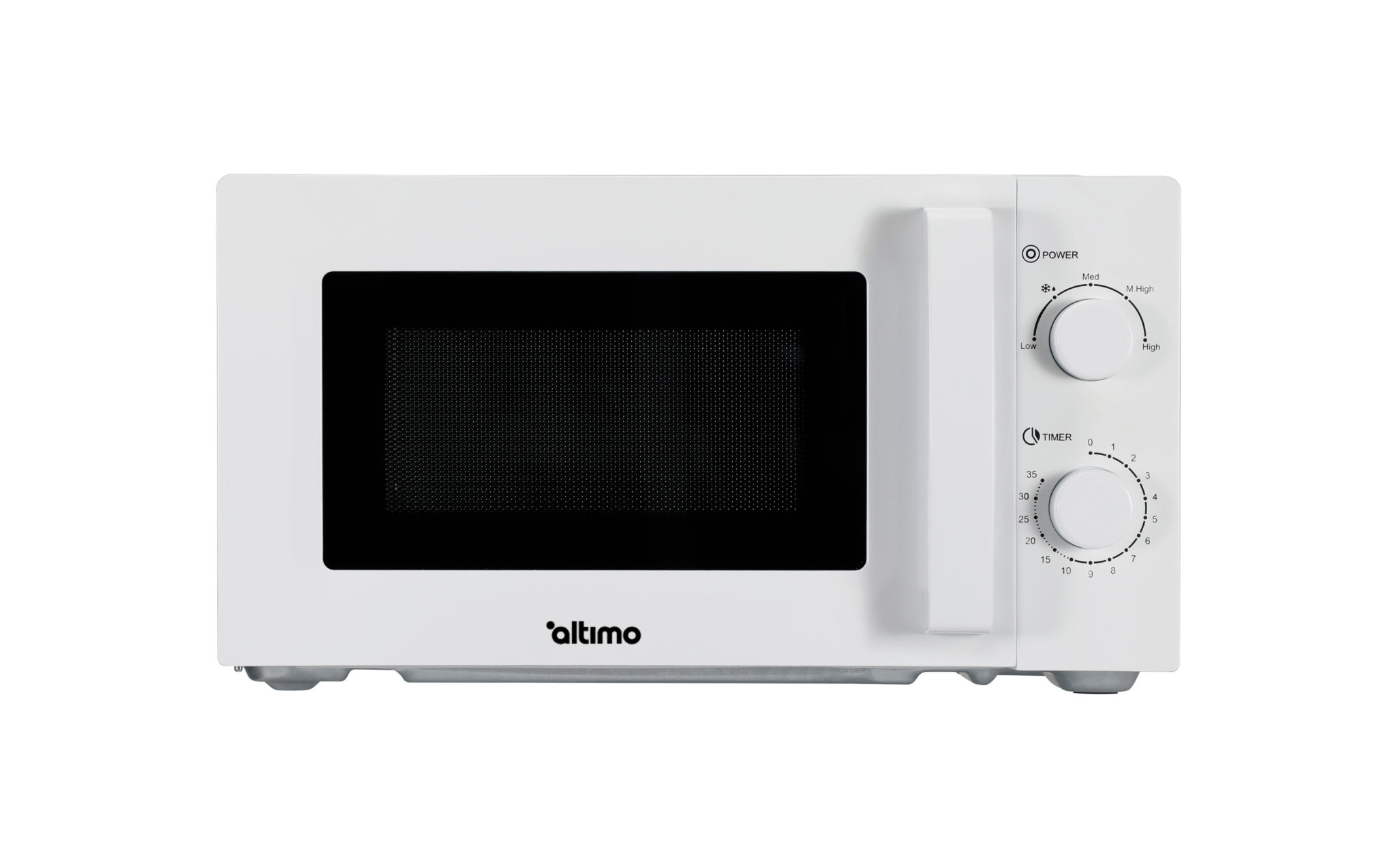 MMW701W Compact Manual Control Microwave with Turntable in White Altimo