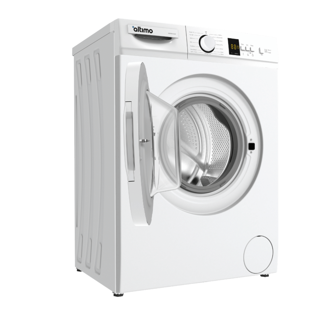 Altimo AWM6122W 6kg 1200rpm Washing Machine – White, front-loading with LED display and 15 wash programs.